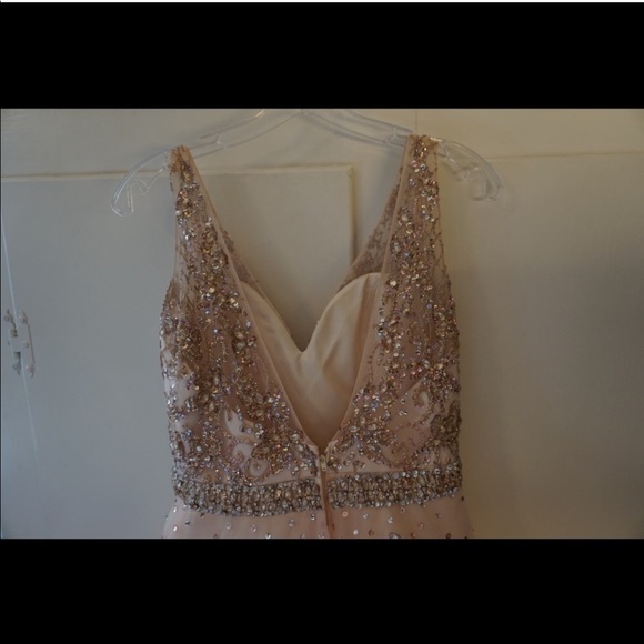 Light Pink Beaded Prom Formal Dress - Picture 5 of 7